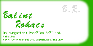 balint rohacs business card